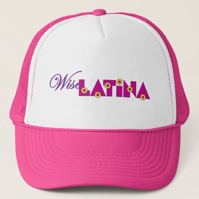 Wise Latina Trucker Hat (Front)