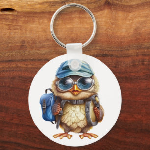 Wise Little Traveller - Kid Owl with backpack Key Ring