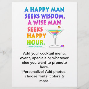Wise Man Seeks Happy Hour Beer Flyer
