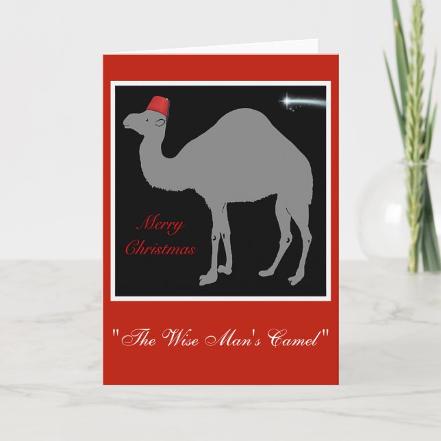 Wise Man's Camel Christmas Card (Front)