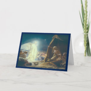 Wise Men And Angels Painting Custom Greetings Card
