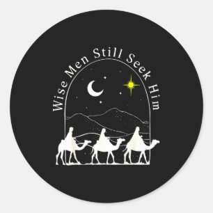 Wise Men Christian Christmas Jesus Nativity Scene  Classic Round Sticker