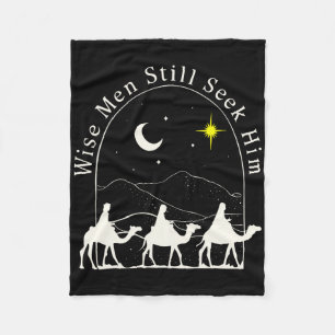 Wise Men Christian Christmas Jesus Nativity Scene Fleece Blanket