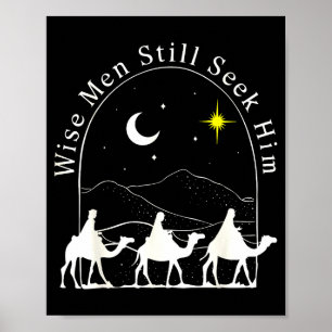 Wise Men Christian Christmas Jesus Nativity Scene Poster