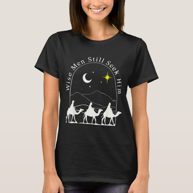 Wise Men Christian Christmas Jesus Nativity Scene  T-Shirt (Front)