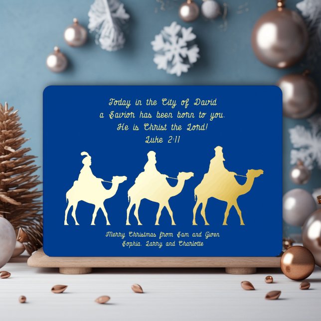 Wise Men Magi Christian Christmas Foil Card (Creator Uploaded)