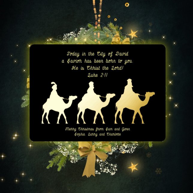 Wise Men Magi Christian Christmas Foil Card (Creator Uploaded)