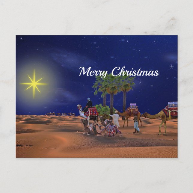 Wise Men Star Christmas Graphic Postcard (Front)