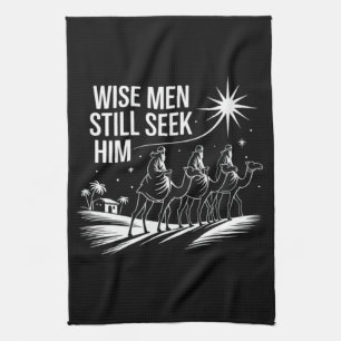 Wise Men Still Seek Him Christian Christmas Jesus Tea Towel