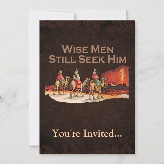 Wise Men Still Seek Him, Christmas Invitation (Front)