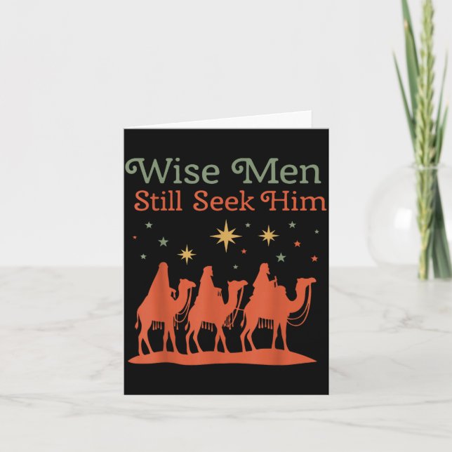 Wise Men Still Seek Him Nativity Scene Christian C Card (Front)