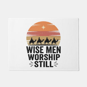 Wise Men Worship Still Vintage Christmas Shirt Doormat