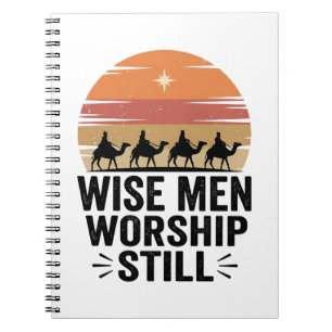 Wise Men Worship Still Vintage Christmas Shirt Notebook