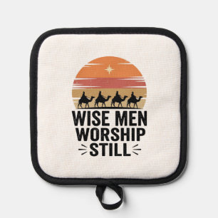 Wise Men Worship Still Vintage Christmas Shirt Pot Holder