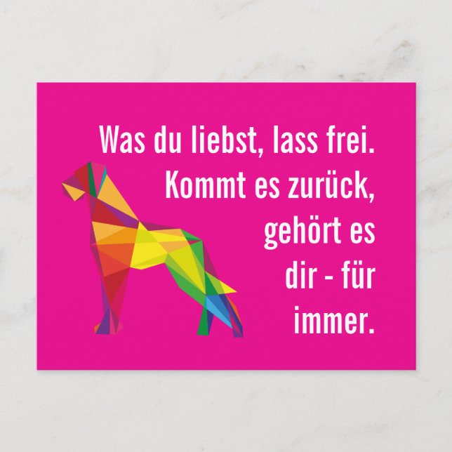Wise modern Great Dane Postcard (Front)