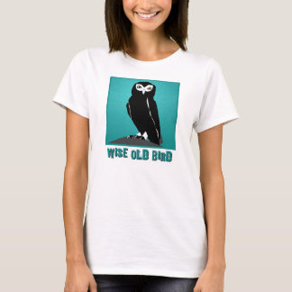 Wise Old Bird T-Shirt - Owl in Teal