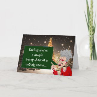 Wise Old Woman Holiday Greeting #7 (2015) Card