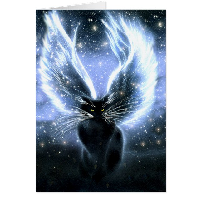 Wise One Fairy Cat Card (Front)