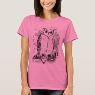 Wise One Patterned Art Design Owl T-Shirt