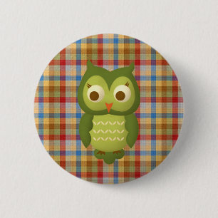 Wise Owl 6 Cm Round Badge