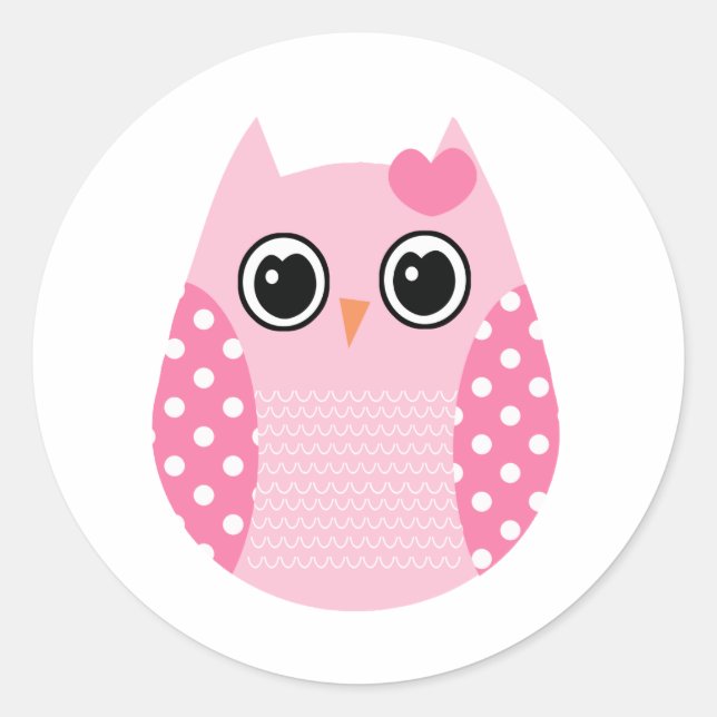 Wise Owl Classic Round Sticker (Front)