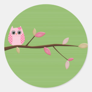 Wise Owl Classic Round Sticker