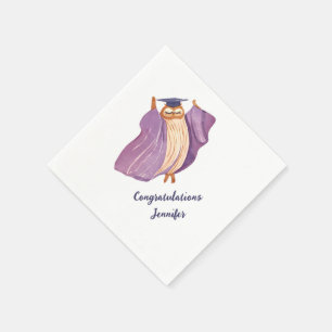 Wise Owl Graduation Party Napkins