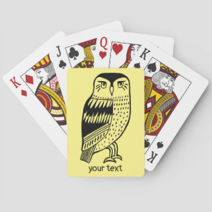 Wise Owl Illustrated Fierce Bird Playing Cards