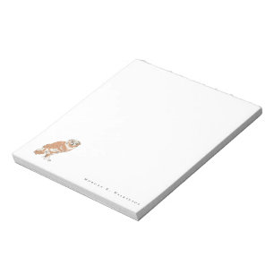 Wise Owl Illustration Personalized  Notepad