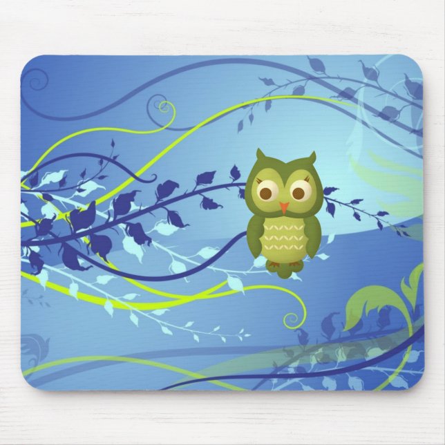 Wise Owl Mouse Pad (Front)