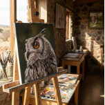 Wise Owl Painting Large Canvas Print<br><div class="desc">Wise owl print from original oil on canvas by Sue Maas</div>
