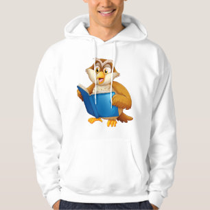 Wise Owl Reading Book Hoodie