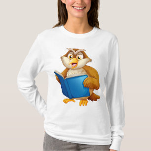 Wise Owl Reading Book T-Shirt