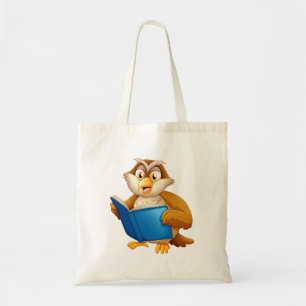 Wise Owl Reading Book Tote Bag