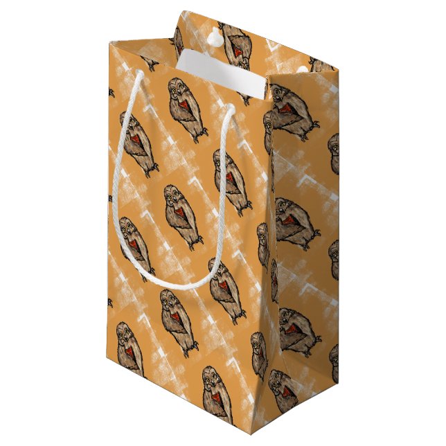 Wise Owl Small Gift Bag (Front Angled)