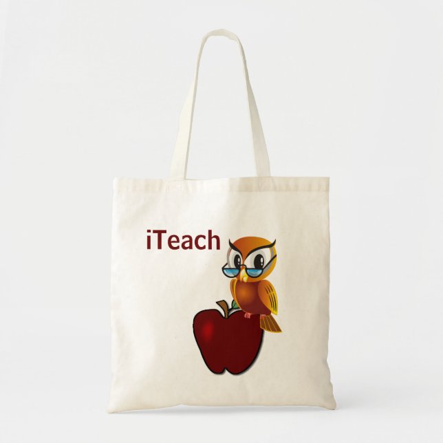 Wise Owl Teacher's Tote Bag (Front)