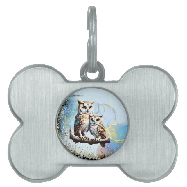 Wise owls pet ID tag (Front)