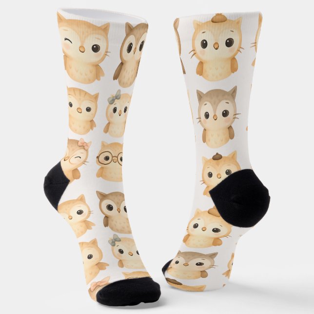 Wise Owls Socks (Angled)