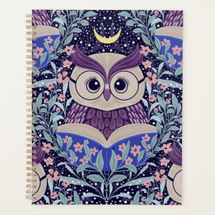 Wise Owls Under the Moonlit Sky in the Woods Planner
