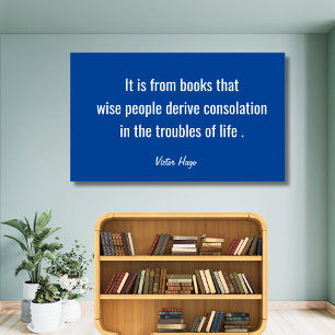 wise people quote in deep blue poster
