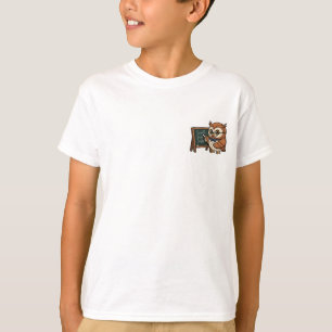 Wise Professor Owl Math Chalkboard Kids T-Shirt
