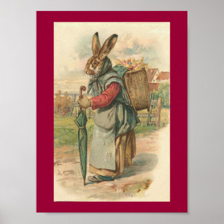 Wise Rabbit Easter Poster