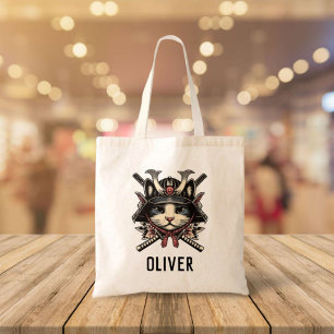 Wise Samurai Cat Tote Bag