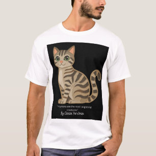 Wise Tabby Cat Philosophy Graphic T-Shirt