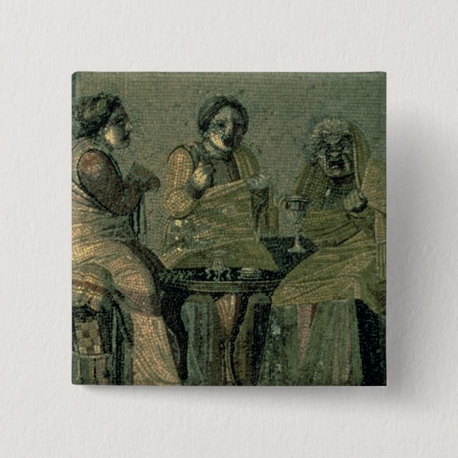 Wise woman and her patients, from the Villa Cicero 15 Cm Square Badge (Front)