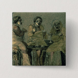 Wise woman and her patients, from the Villa Cicero 15 Cm Square Badge