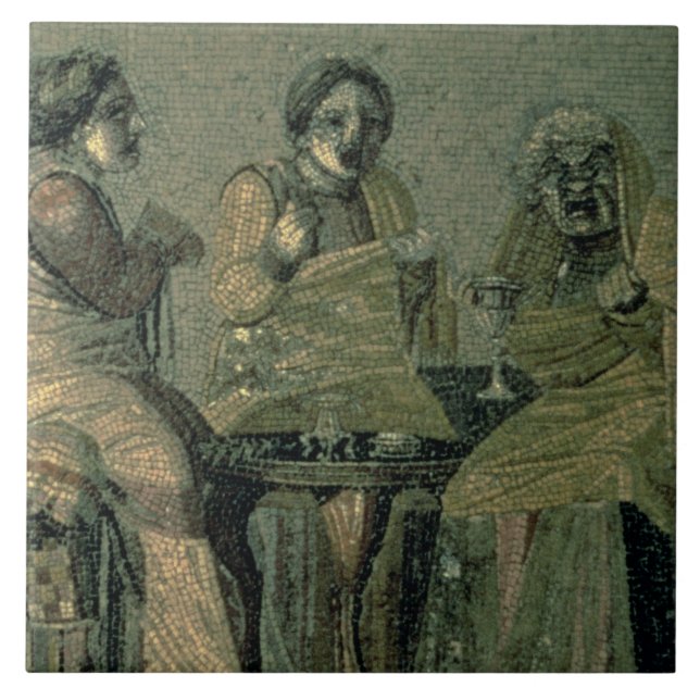 Wise woman and her patients, from the Villa Cicero Tile (Front)