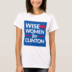 WISE WOMEN FOR CLINTON Square Logo Tee (with back)