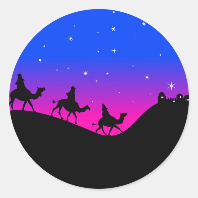 Wisemen Classic Round Sticker (Front)