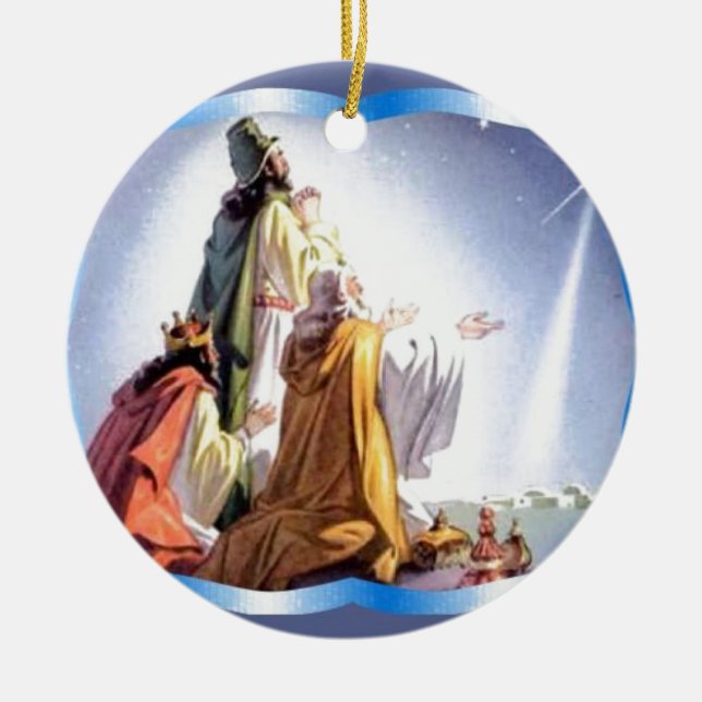Wisemen, Magi Ceramic Tree Decoration (Front)
